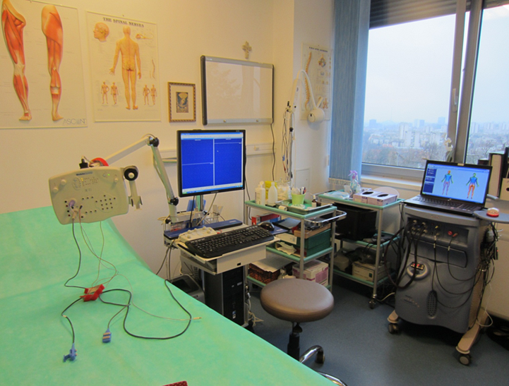 Eektromioneurografski laboratorij opremljen uređajima za dijagnostiku neuropatija tankih i debelih vlakana